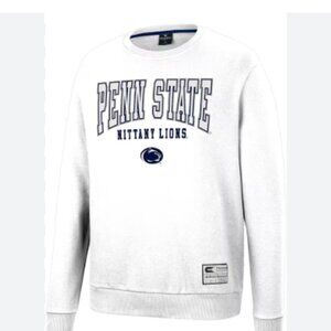 Colosseum Men's Penn State Nittany Lions White Crew Neck Sweatshirt Size S NWOT